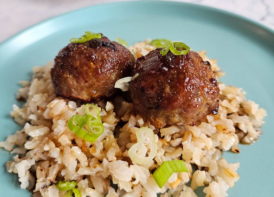 Deliciously Simple Baked Soy Ginger Pork Meatballs
